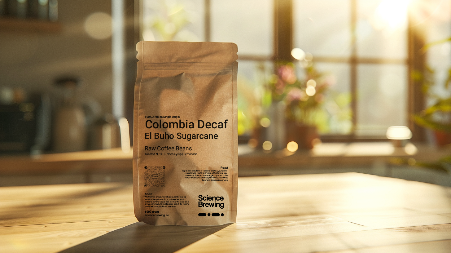 Colombia El Buho Sugarcane Decaf - Rå kaffe